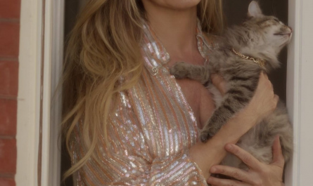 Rose Gold Sequin Embellished Shirt of Sarah Jessica Parker as Carrie Bradshaw Outfit And Just Like That... TV Show