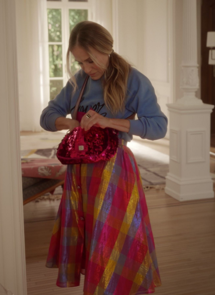 multicolored printed taffeta skirt - Sarah Jessica Parker (Carrie Bradshaw) - And Just Like That... TV Show