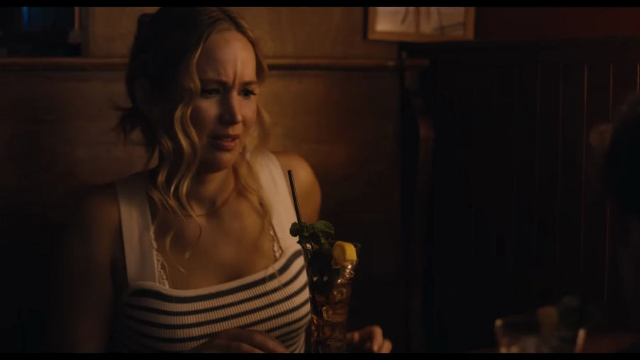striped top - Jennifer Lawrence (Maddie Barker) - No Hard Feelings (2023) Movie