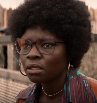 Squared Retro Shape Glasses of Shaunette Renée Wilson as Agent Mason Outfit Indiana Jones and the Dial of Destiny (2023) Movie