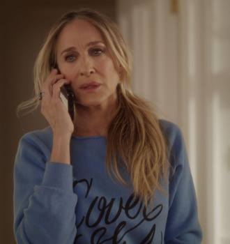 Blue Sweatshirt of Sarah Jessica Parker as Carrie Bradshaw Outfit And Just Like That... TV Show