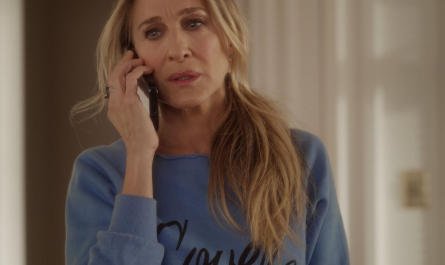 Blue Sweatshirt of Sarah Jessica Parker as Carrie Bradshaw Outfit And Just Like That... TV Show