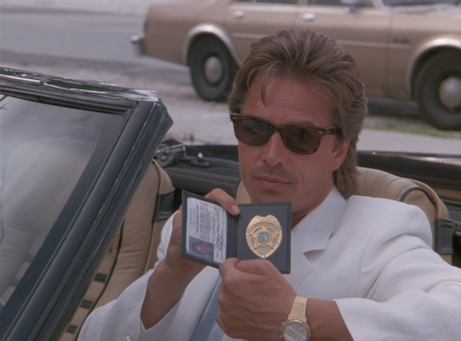 brown sunglasses - Don Johnson (Detective James Crockett) - Miami Vice TV Show