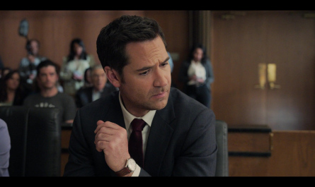 Steel Case Brown Alligator Leather Strap Watch Worn by Manuel Garcia-Rulfo as Mickey Haller Outfit The Lincoln Lawyer TV Show