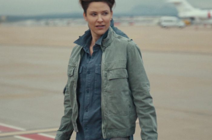 Blue Denim Shirt Worn by Jill Wagner as Bobby Outfit Special Ops: Lioness TV Show