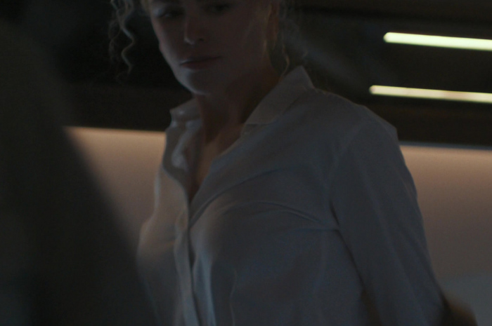 White Long Sleeve Shirt Worn by Nicole Kidman as Kaitlyn Meade Outfit Special Ops: Lioness TV Show