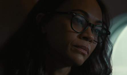 Black Frame Low Bridge Fit Eyeglasses of Zoe Saldaña as Joe Outfit Special Ops: Lioness TV Show