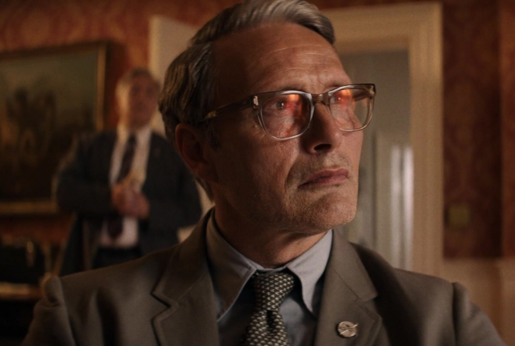 Plastic Frame Clear Lense Glasses of Mads Mikkelsen as Jürgen Voller in ...