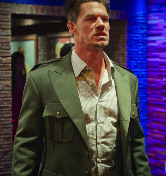 Military Safari Green Jacket Worn by John Cena as Ron Outfit Vacation Friends 2 (2023) Movie