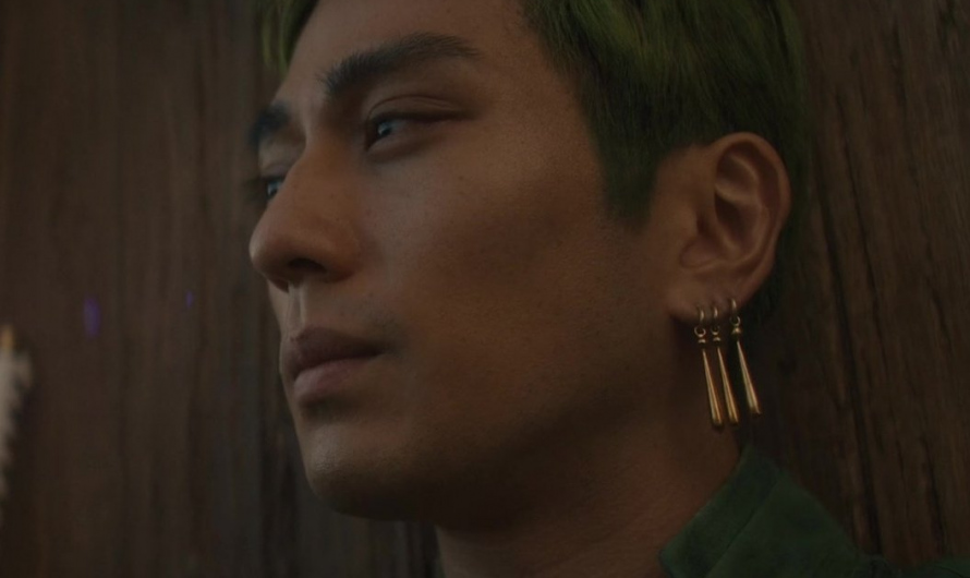 3 Solid Water Drop Gold Earrings of Mackenyu Arata as Roronoa Zoro