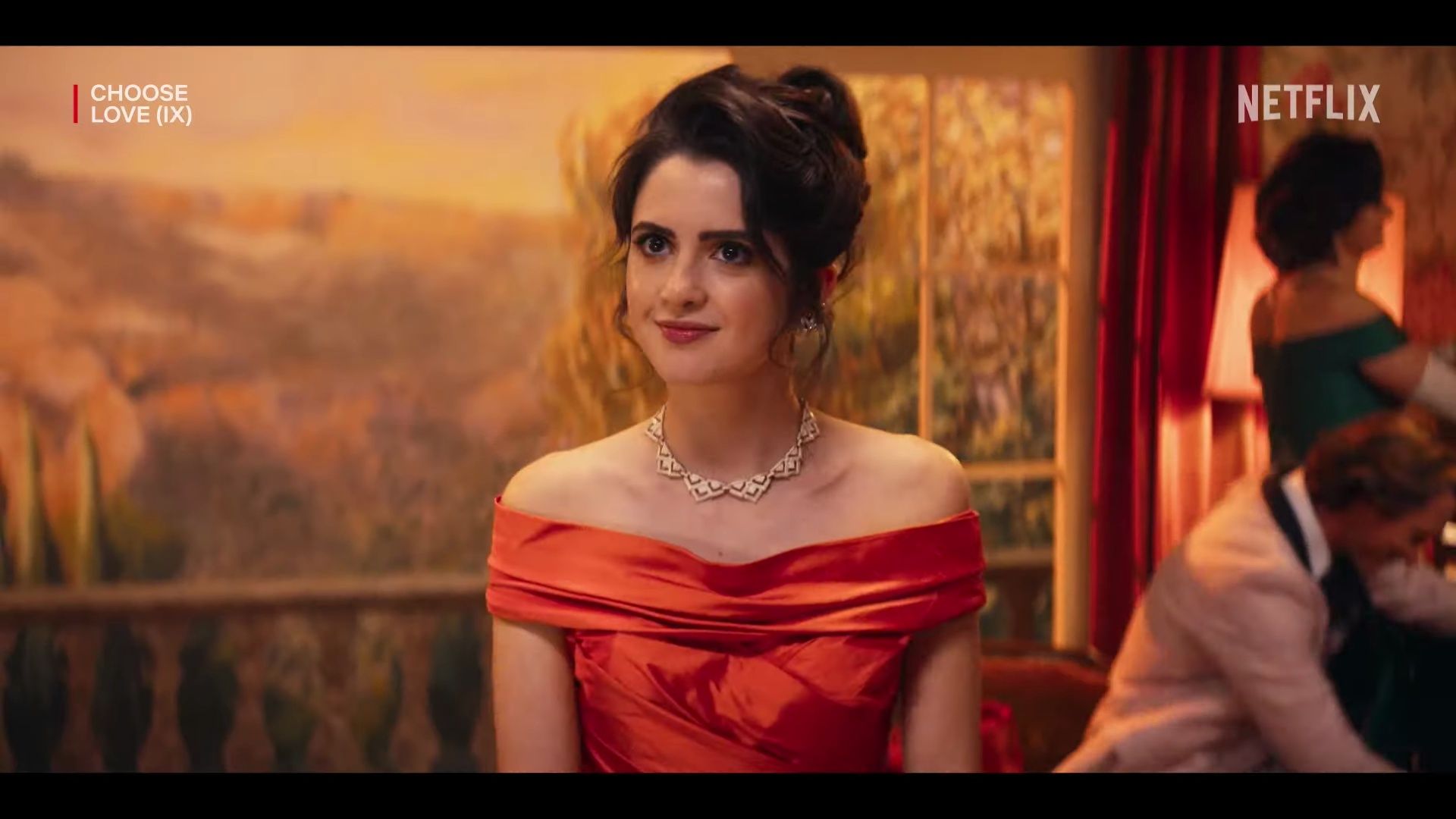 Worn on Choose Love (2023) Movie - Necklace of Laura Marano as Cami