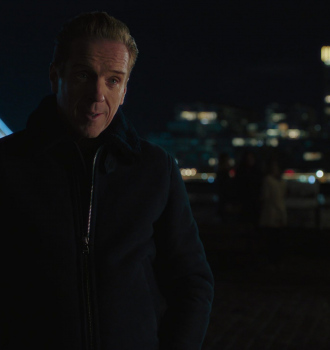 Shearling Collar Jacket Worn by Damian Lewis as Robert "Bobby" Axelrod Outfit Billions TV Show
