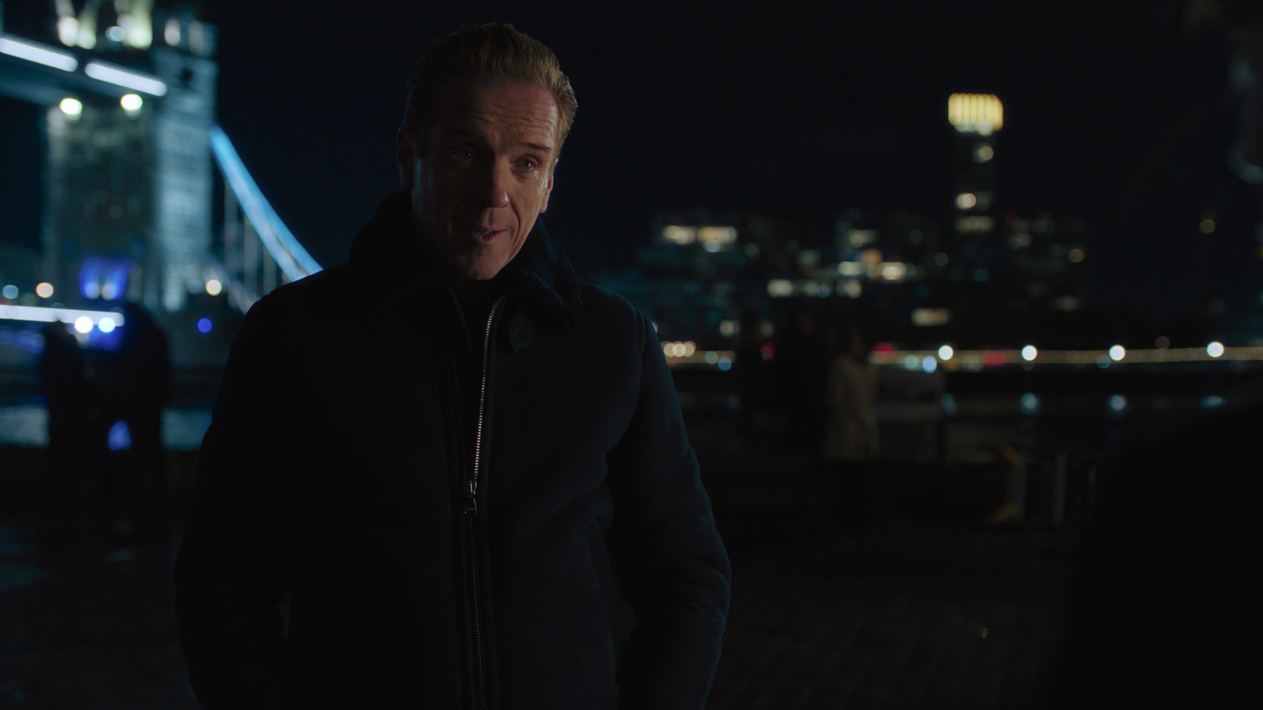 Shearling Collar Jacket Worn by Damian Lewis as Robert "Bobby" Axelrod