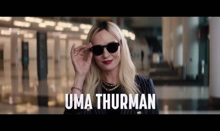 Round Frame Shape Sunglasses of Uma Thurman as Patrice Capullo Outfit The Kill Room (2023) Movie