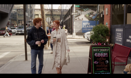 White Trench Coat of Cynthia Nixon as Miranda Hobbes Outfit And Just Like That... TV Show