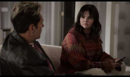 Multi Color Wool-Blend Polo Sweater Worn by Selena Gomez as Mabel Mora Outfit Only Murders in the Building TV Show