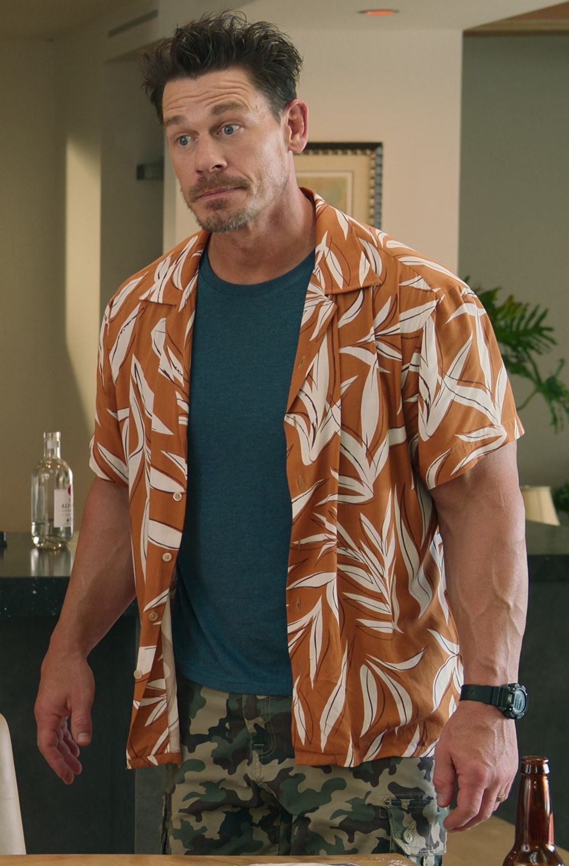 Worn on Vacation Friends 2 (2023) Movie - Printed Resort Shirt of John Cena as Ron