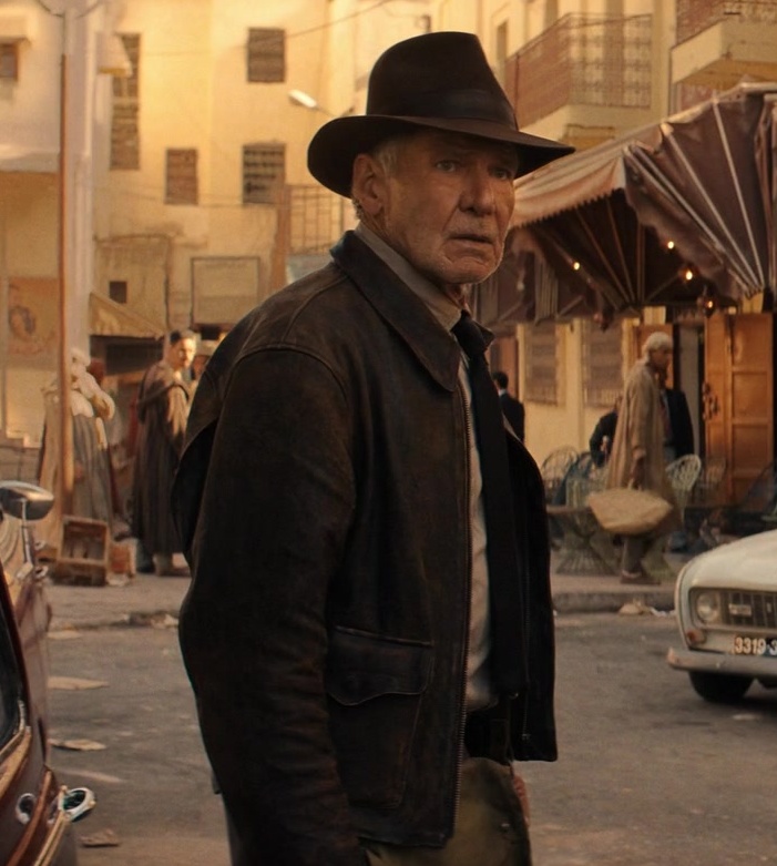 Worn on Indiana Jones and the Dial of Destiny (2023) Movie - Distressed Brown Leather Jacket Worn by Harrison Ford as Dr. Henry "Indiana" Jones Jr.