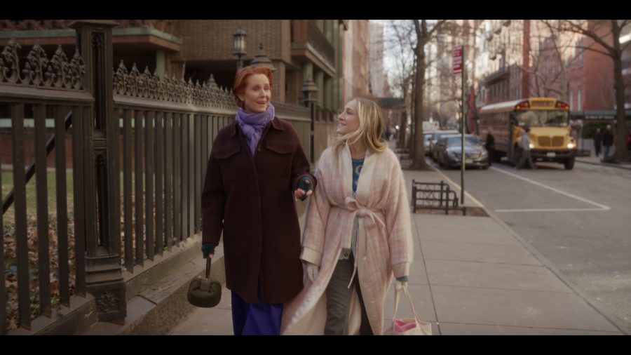 double wool long shirt coat - Cynthia Nixon (Miranda Hobbes) - And Just Like That... TV Show