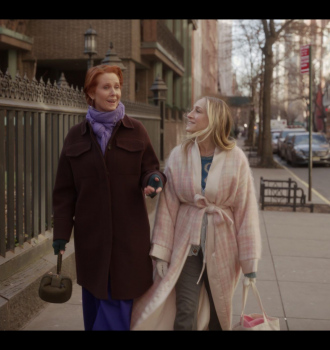 Double Wool Long Shirt Coat of Cynthia Nixon as Miranda Hobbes Outfit And Just Like That... TV Show
