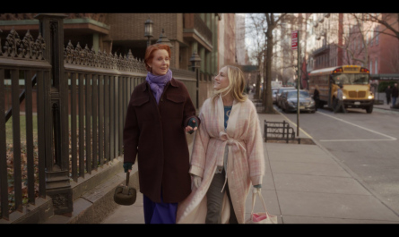 Double Wool Long Shirt Coat of Cynthia Nixon as Miranda Hobbes Outfit And Just Like That... TV Show