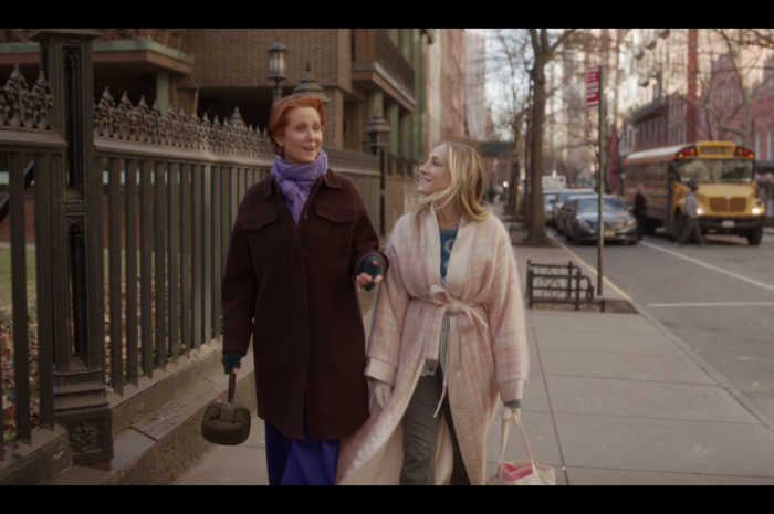 Double Wool Long Shirt Coat of Cynthia Nixon as Miranda Hobbes Outfit And Just Like That... TV Show