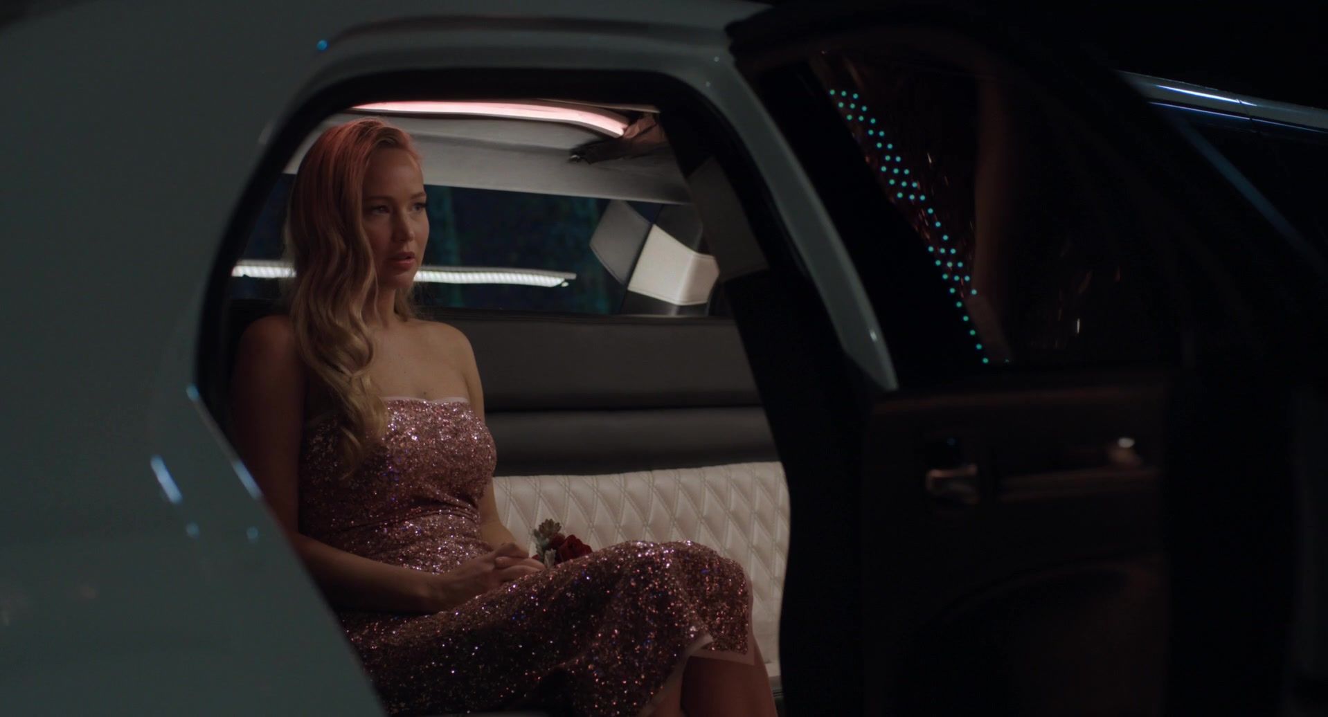 Worn on No Hard Feelings (2023) Movie - Pink Sequin Dress Worn by Jennifer Lawrence as Maddie Barker