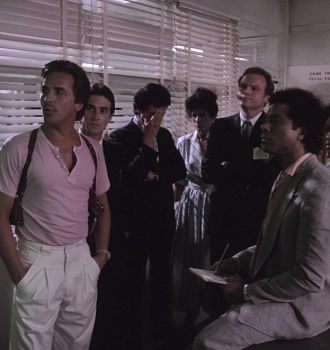 Pink Short Sleeve Shirt of Don Johnson as Sonny Outfit Miami Vice TV Show