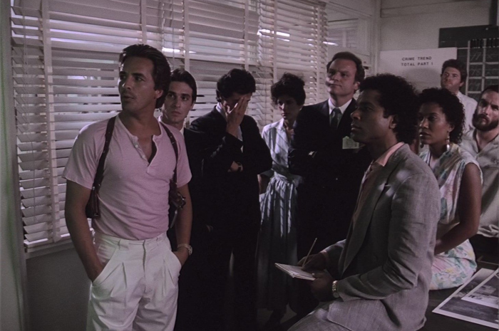 Pink Short Sleeve Shirt of Don Johnson as Sonny Outfit Miami Vice TV Show