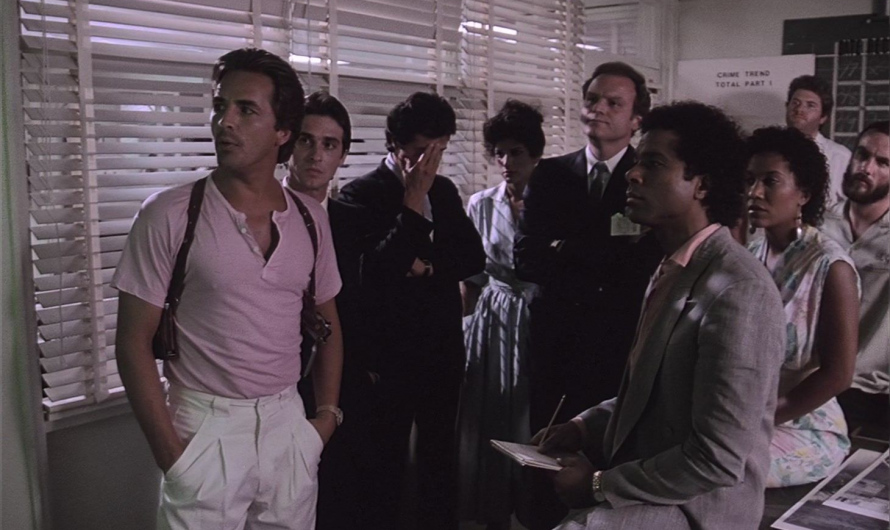 Pink Short Sleeve Shirt of Don Johnson as Sonny