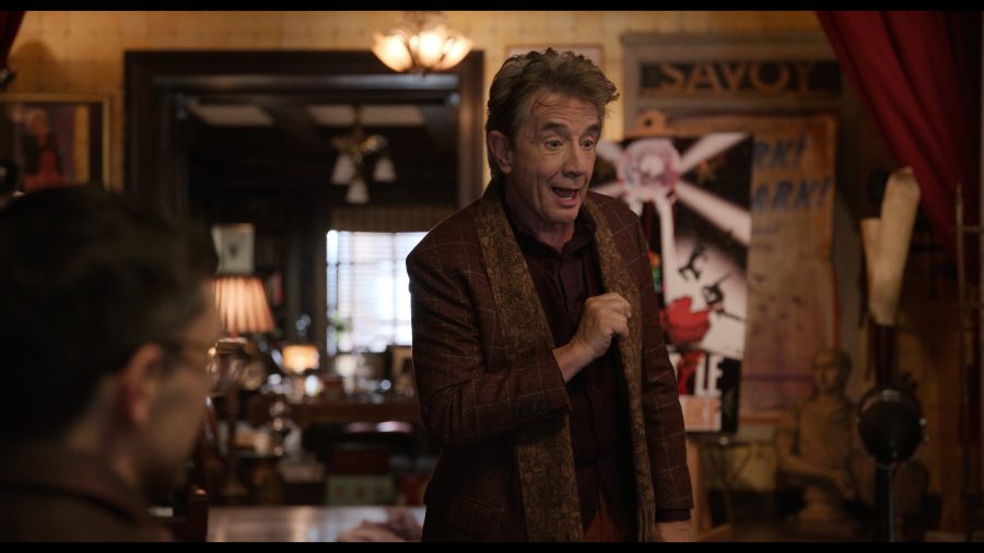 wool blend tweed herringbone check plaid jacket - Martin Short (Oliver Putnam) - Only Murders in the Building TV Show