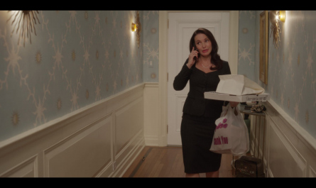 Striped Jacket and Skirt Suit of Kristin Davis as Charlotte York Goldenblatt Outfit And Just Like That... TV Show