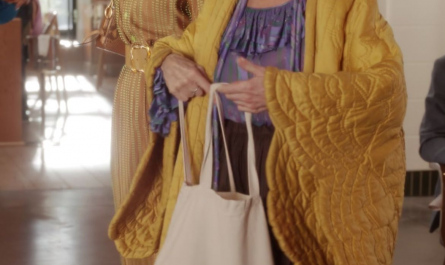 Yellow Quilted Kimono Coat Worn by Sarah Jessica Parker as Carrie Bradshaw Outfit And Just Like That... TV Show