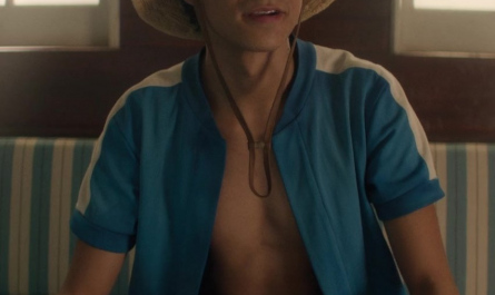 Blue Shirt of Iñaki Godoy as Monkey D Luffy Outfit One Piece TV Show