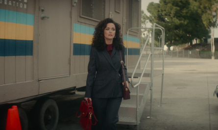 Double Breasted Blazer and Pants Suit of Rose Byrne as Sheila Rubin Outfit Physical TV Show