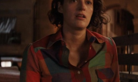 Short Sleeve Plaid Button Up Shirt Worn by Phoebe Waller-Bridge as Helena Shaw Outfit Indiana Jones and the Dial of Destiny (2023) Movie