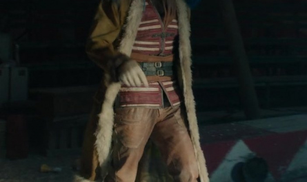 Brown Leather Pants Worn by Jeff Ward as Buggy Outfit One Piece TV Show
