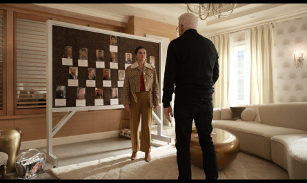 Brown Striped Pants of Selena Gomez as Mabel Mora Outfit Only Murders in the Building TV Show