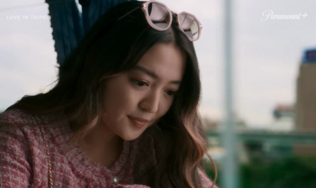 Pink Angular Oval Sunglasses Worn by Chelsea Zhang as Sophie Ha Outfit Love in Taipei (2023) Movie