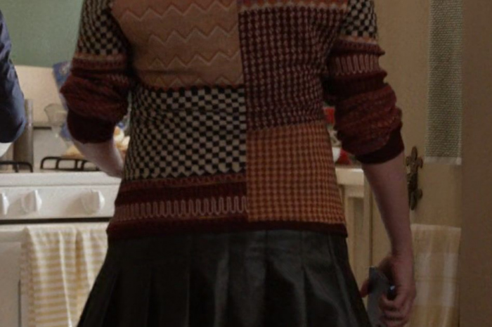 Leather Pleated Skirt Worn by Selena Gomez as Mabel Mora Outfit Only Murders in the Building TV Show