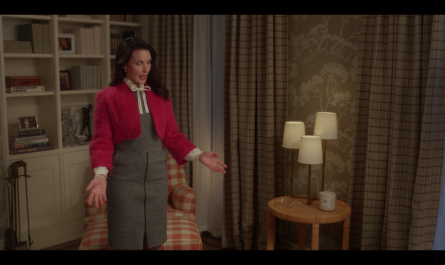 Red Bolero Jacket of Kristin Davis as Charlotte York Goldenblatt Outfit And Just Like That... TV Show