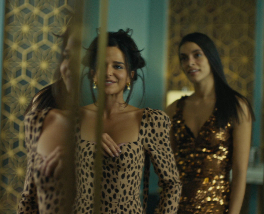 Long Sleeve Leopard Print Mini Dress Worn by Stephanie Nur as Aaliyah Amrohi