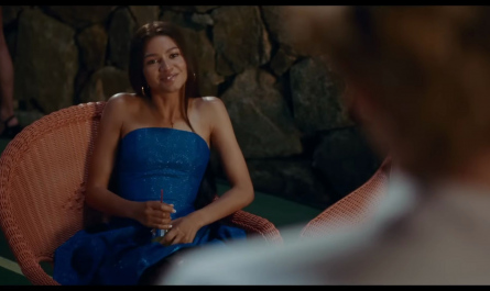 Blue Evening Dress Worn by Zendaya as Tashi Duncan Outfit Challengers (2024) Movie