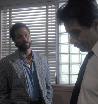 Worn on Miami Vice TV Show - Houndstooth Pattern Blazer Worn by Philip Michael Thomas as Detective Ricardo "Rico" Tubbs