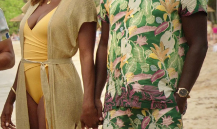 Bohemian Beach Kimono Cover Up Dress of Yvonne Orji as Emily Outfit Vacation Friends 2 (2023) Movie