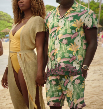 Yellow One Piece Swimsuit Worn by Yvonne Orji as Emily Outfit Vacation Friends 2 (2023) Movie
