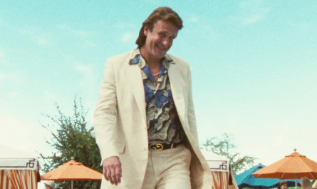White Jacket and Pants Suit Worn by Jason Clarke as Jerry West Outfit Winning Time: The Rise of the Lakers Dynasty TV Show
