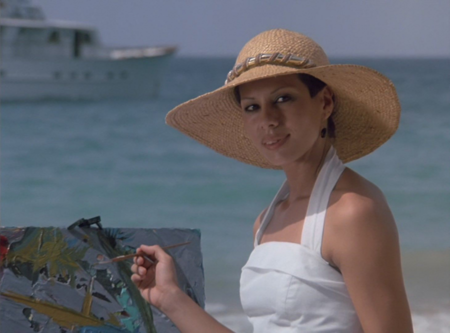 sun hat - Phanie Napoli (Angelina Madeira) - Miami Vice TV Show