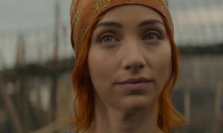 Sunflower Print Bandana of Emily Rudd as Nami Outfit One Piece TV Show
