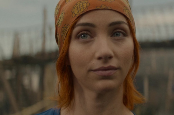 Sunflower Print Bandana of Emily Rudd as Nami Outfit One Piece TV Show